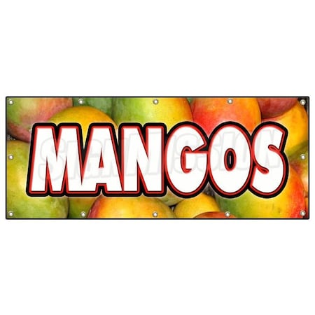 Signmission MANGOS BANNER SIGN tropical fruit stand farm produce farm market juice B-120 Mangos